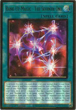 YuGiOh Maximum Gold Premium Gold Rare Rank-Up-Magic - The Seventh One MAGO-EN049