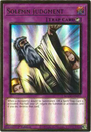 YuGiOh Maximum Gold Premium Gold Rare Solemn Judgment MAGO-EN051