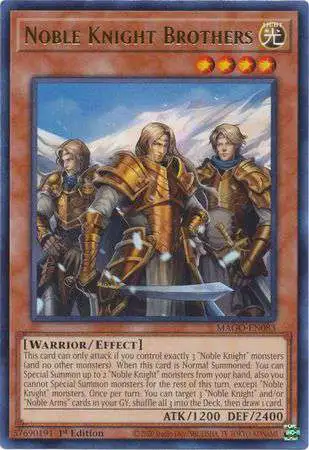 YuGiOh Maximum Gold Rare Noble Knight Brothers MAGO-EN083