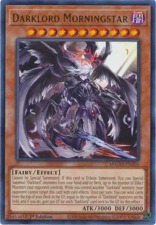 YuGiOh Maximum Gold Rare Darklord Morningstar MAGO-EN105