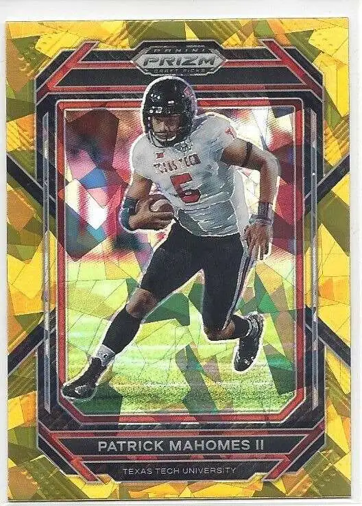 NFL 2023 Panini Prizm Draft Picks Gold Ice Patrick Mahomes II #81