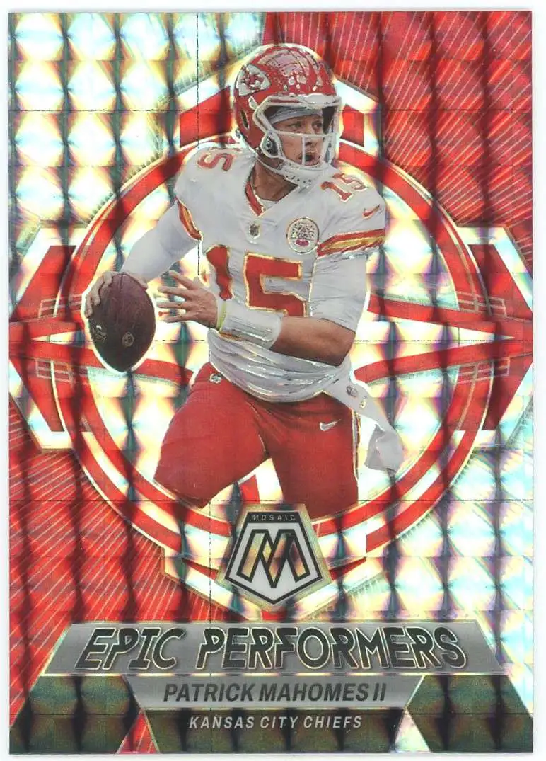 NFL 2023 Panini Mosaic Red & Silver Epic Performers Patrick Mahomes II EP-PM