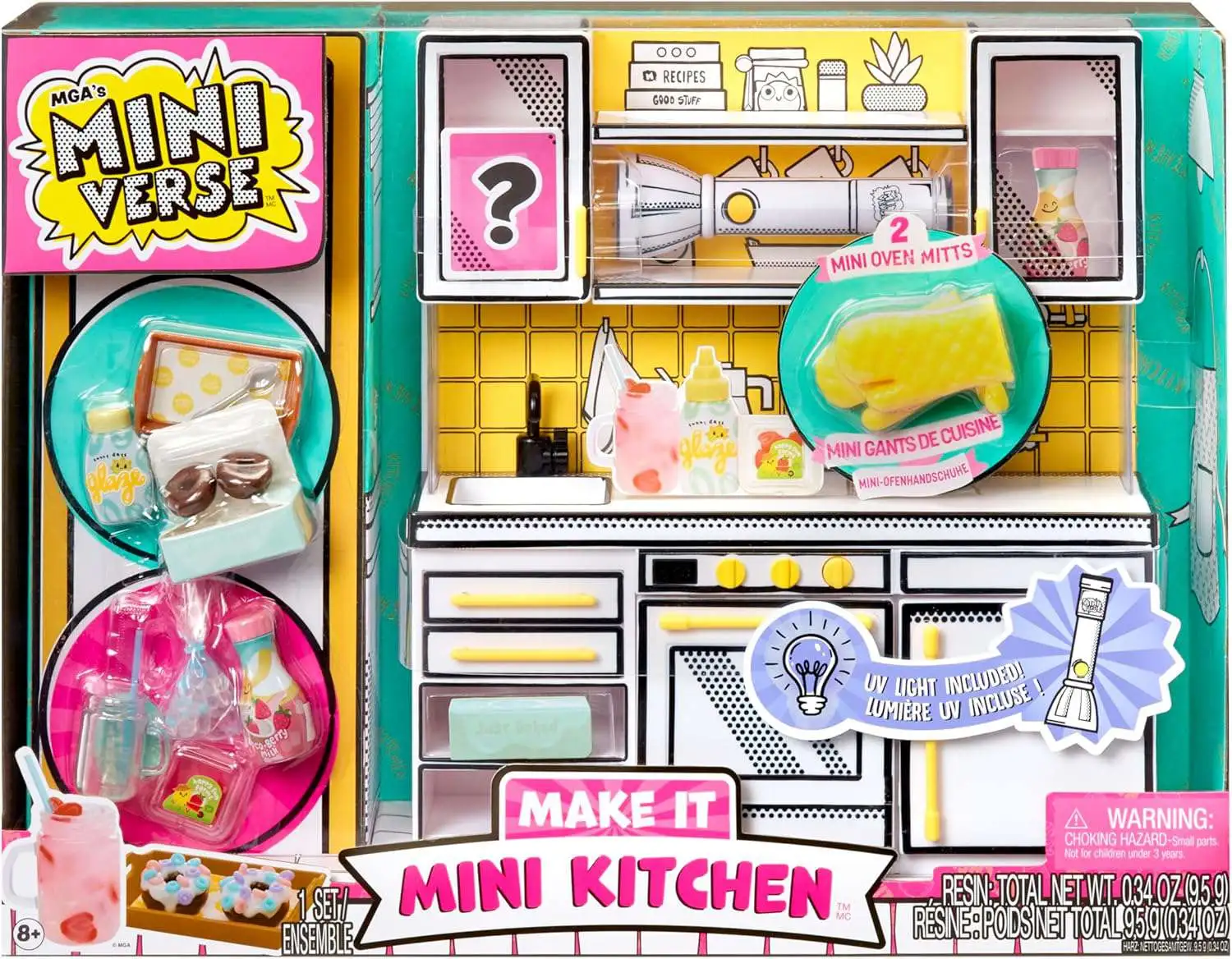 Miniverse Make It Mini Food Kitchen Playset [UV Light, Collectibles, DIY Resin Play & Mystery Recipe]