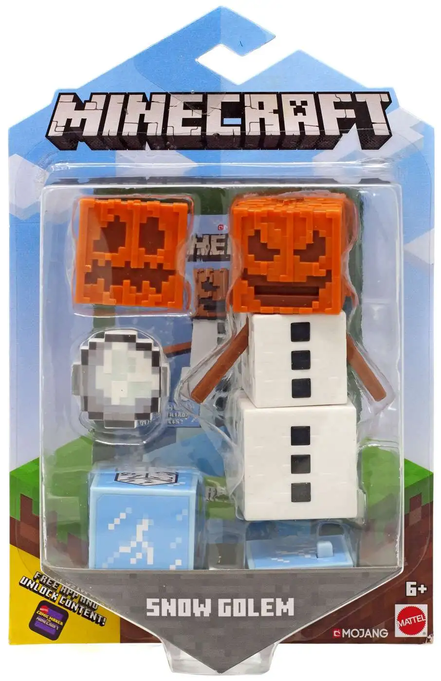 Minecraft Comic Maker Snow Golem 3.25 Action Figure Mattel Toys