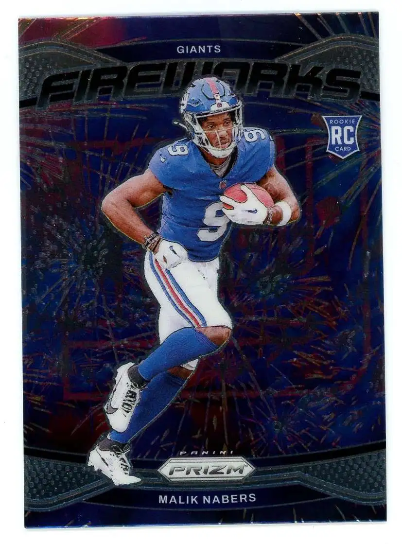 NFL 2024 Panini Prizm Football Fireworks Malik Nabers #21 [Rookie]