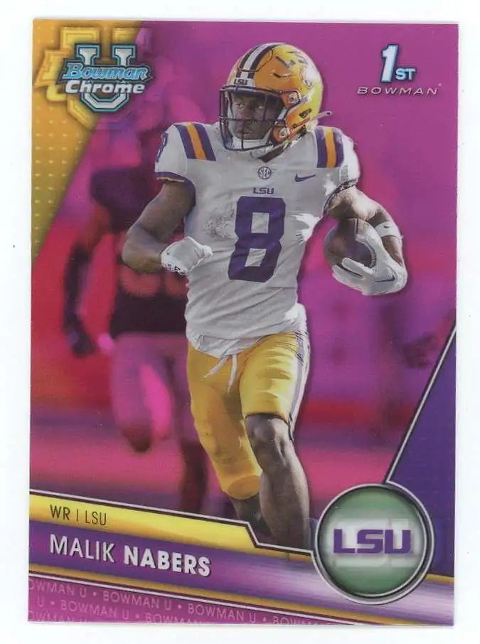 NFL 2023 Bowman Chrome U 1st Bowman Pink Refractor Malik Nabers #74