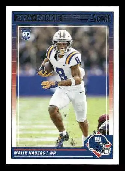 NFL New York Giants 2024 Score Football Malik Nabers #306 [Rookie]