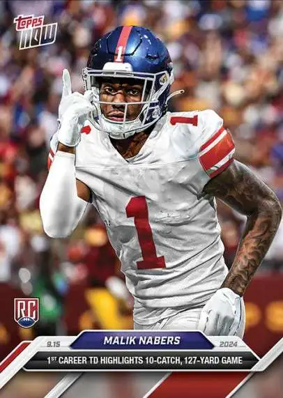NFL New York Giants 2024 NOW Football Malik Nabers #4 [Rookie]