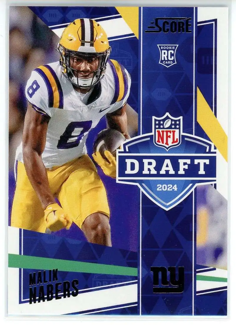 NFL New York Giants 2024 Score Football NFL Draft Malik Nabers #6 [Rookie]