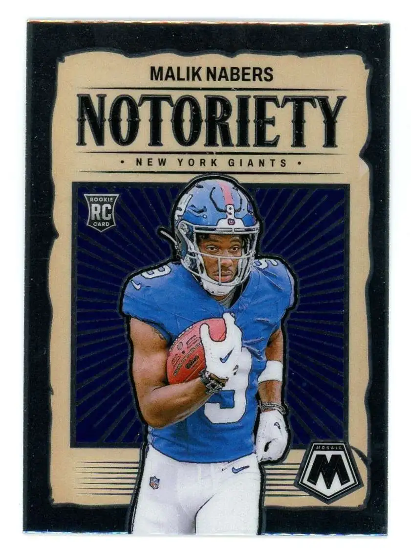 NFL 2024 Panini Mosaic Football Notoriety Malik Nabers #23 [Rookie]