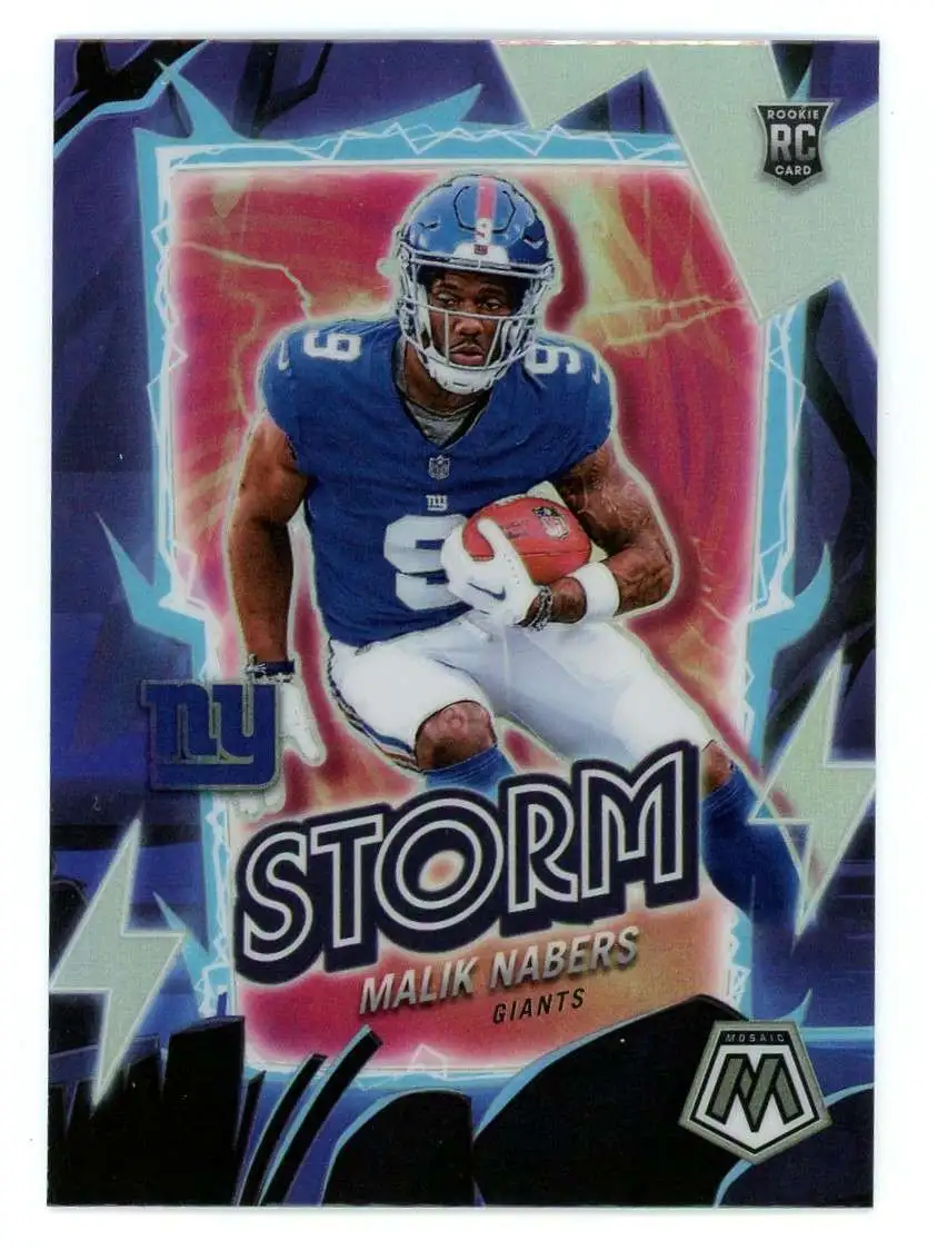 NFL 2024 Panini Mosaic Football Storm Malik Nabers #12 [Rookie]