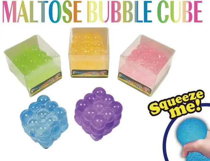 Maltose Bubble Cube 2-Inch Stress Squishy Fidget Toy [1 RANDOM Squishy Toy] (Pre-Order ships May)