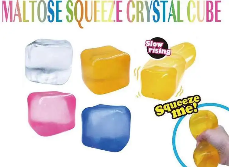 Maltose Polygonal Maltose Crystal Cube 2.3-Inch Stress Squishy Fidget Toy [1 RANDOM Squishy Toy] (Pre-Order ships May)