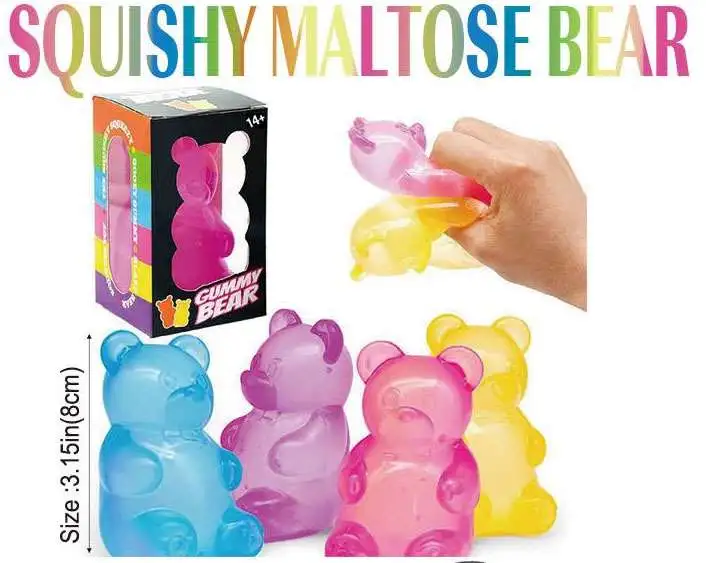 Maltose Bear 3.1-Inch Stress Squishy Fidget Toy [1 RANDOM Squishy Toy] (Pre-Order ships May)