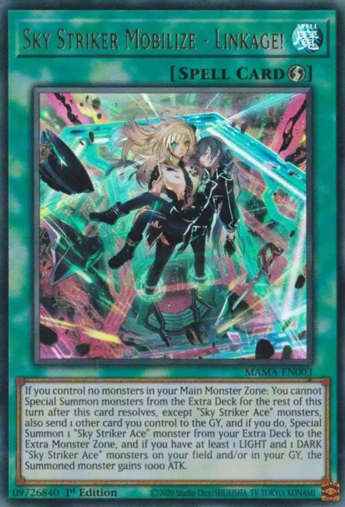 YuGiOh Magnificent Mavens Ultra Rare Sky Striker Mobilize - Linkage! MAMA-EN003