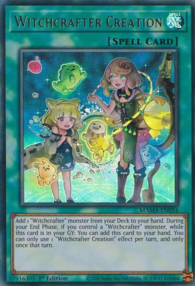YuGiOh Magnificent Mavens Ultra Rare Witchcrafter Creation MAMA-EN024