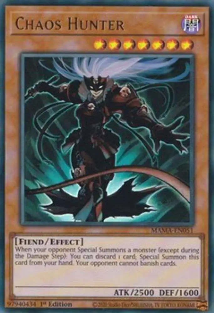 YuGiOh Magnificent Mavens Ultra Rare Chaos Hunter MAMA-EN051