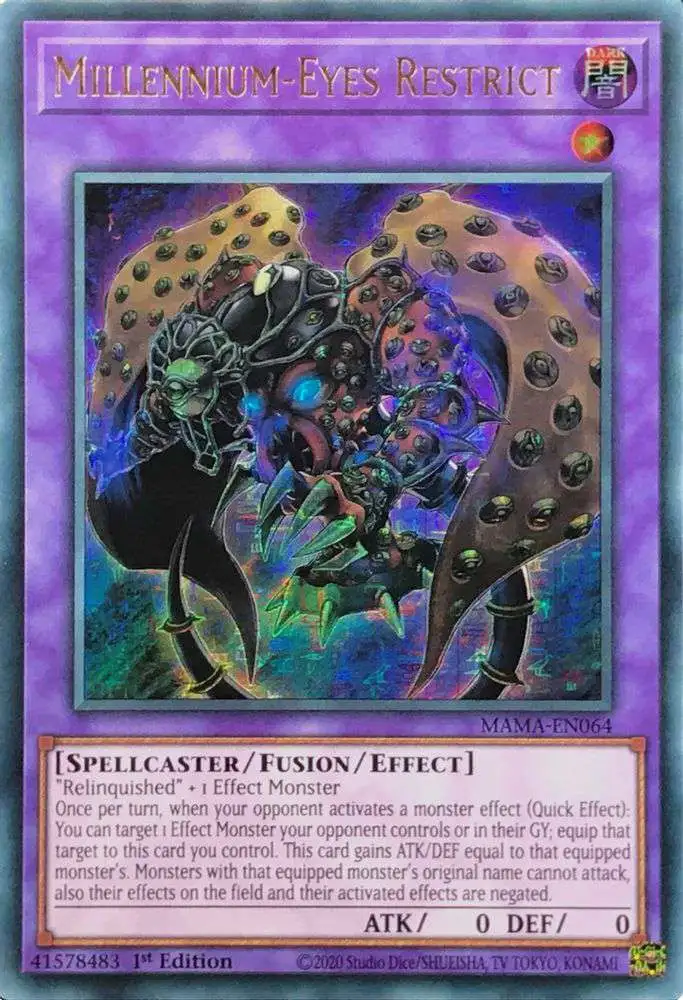 YuGiOh Magnificent Mavens Ultra Pharaoh's Rare Millennium-Eyes Restrict MAMA-EN064 [Ultra Pharaoh's Rare]