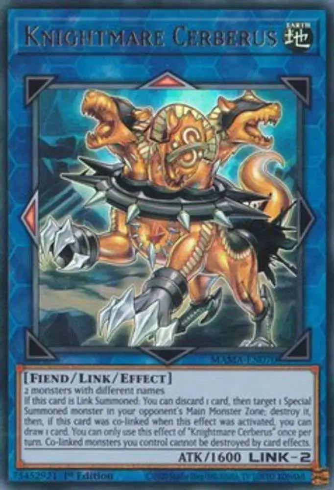 YuGiOh Magnificent Mavens Ultra Rare Knightmare Cerberus MAMA-EN070