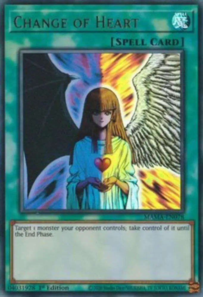 YuGiOh Magnificent Mavens Ultra Rare Change of Heart MAMA-EN078