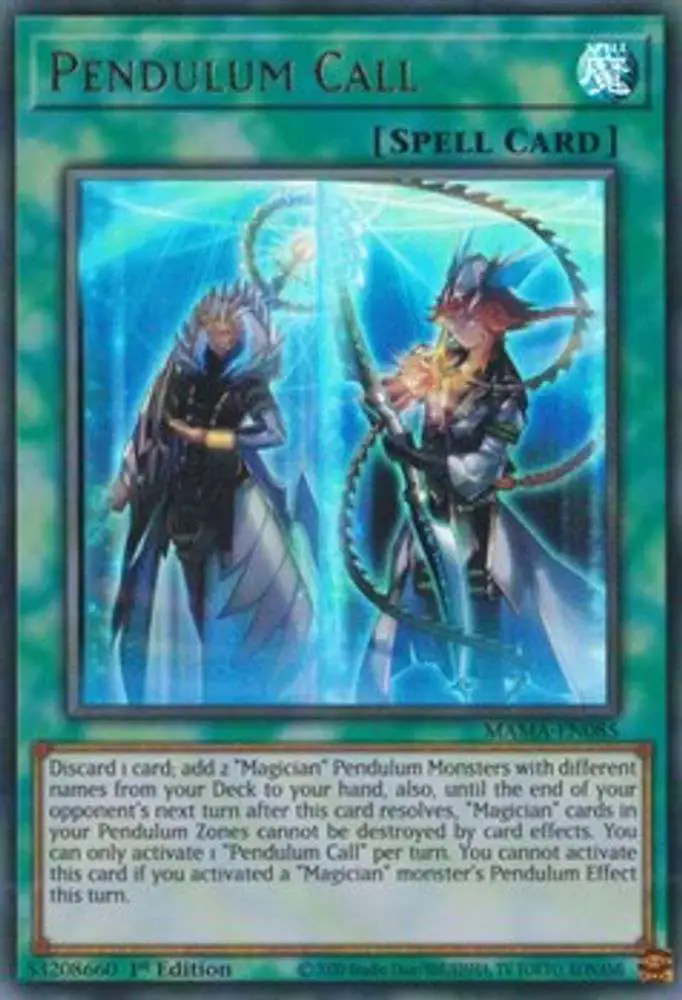 YuGiOh Magnificent Mavens Ultra Rare Pendulum Call MAMA-EN085