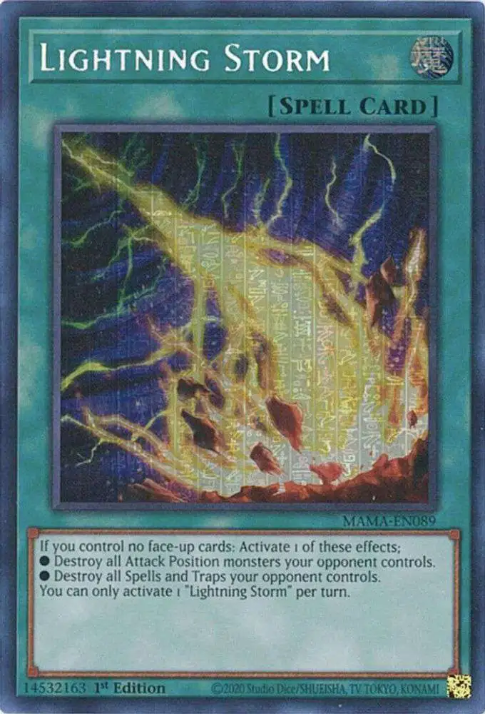 YuGiOh Magnificent Mavens Secret Pharaoh's Rare Lightning Storm MAMA-EN089 [Secret Pharaoh's Rare]