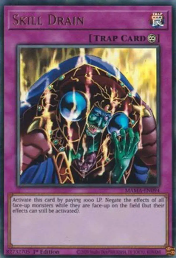 YuGiOh Magnificent Mavens Ultra Rare Skill Drain MAMA-EN094 YuGiOh Magnificent Mavens Ultra Rare Skill Drain MAMA-EN094