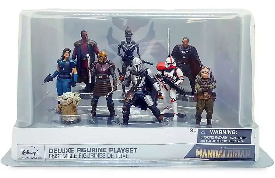 Disney Star Wars The Mandalorian Exclusive 9-Piece PVC Figure Deluxe Play Set [Includes Kuill, IG-11 & The Blacksmith, Damaged Package]