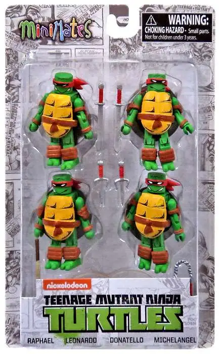 Mirage Comic Minimates Teenage Mutant Ninja Turtles 2-Inch Mini Figures 4-Pack