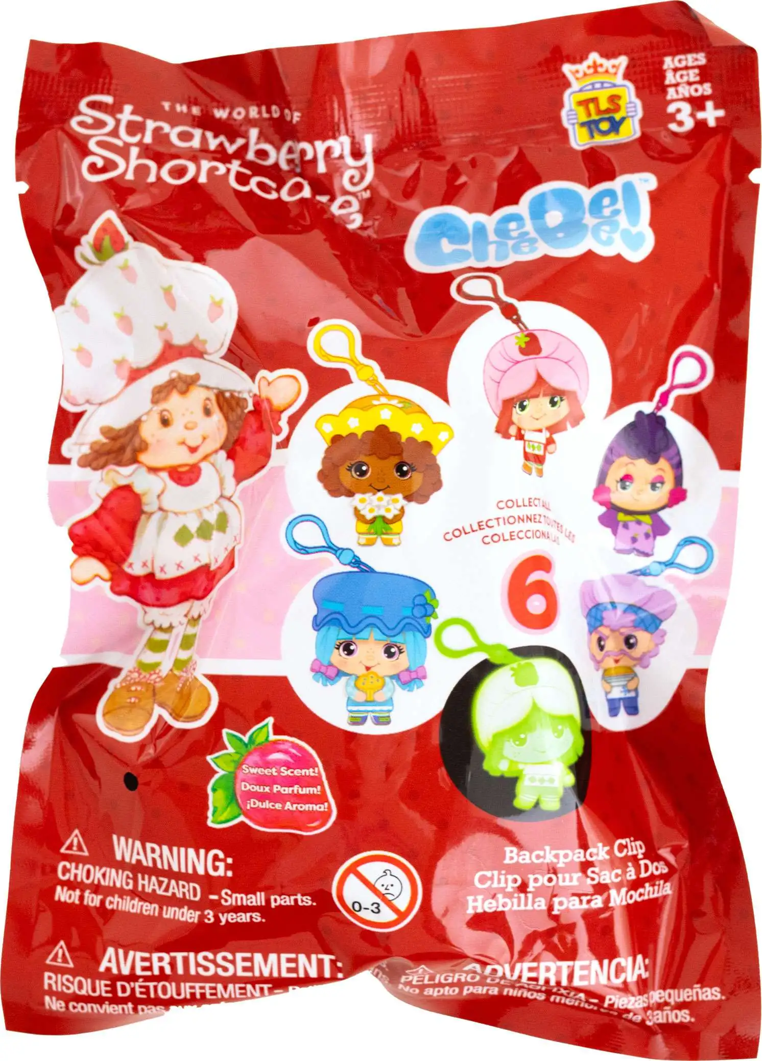 Strawberry Shortcake CheeBee Backpack Clip 2.5 Mystery Pack