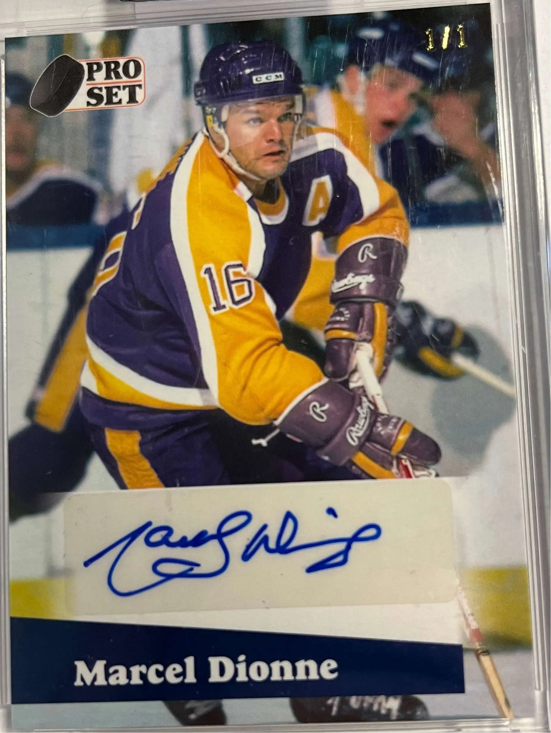 NHL 2021 Leaf Pro Set Marcel Dionne 1/1 Autographed Single Card A91-MD1 [Pro Set]