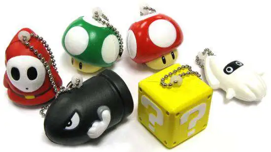 Bestemt jury Limited Super Mario Galaxy 2 Set of 6 Mini Foam Figures Keychains Bandai America -  ToyWiz