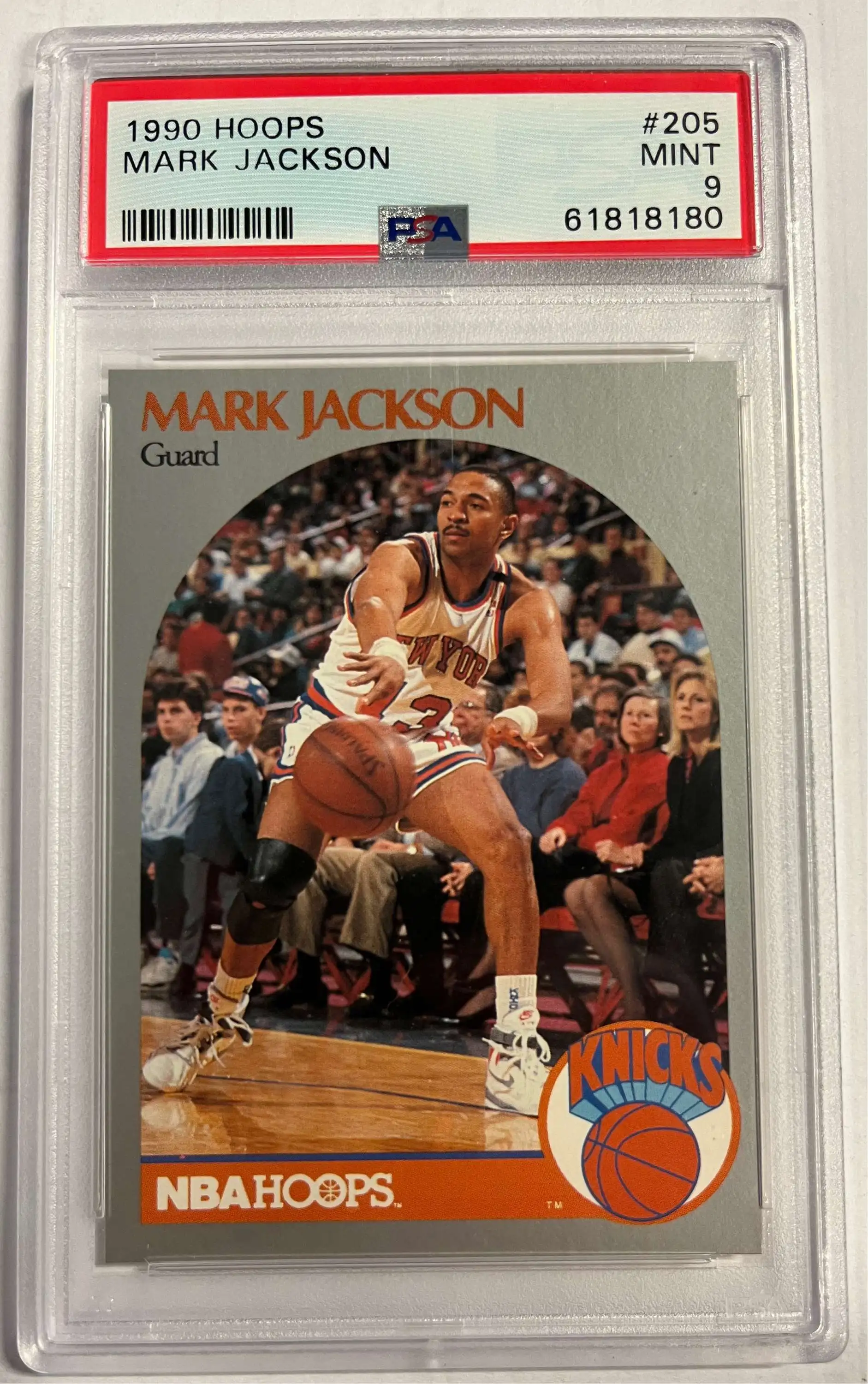 1990 NBA Hoops Mark Jackson Trading Card #205 [PSA 9]