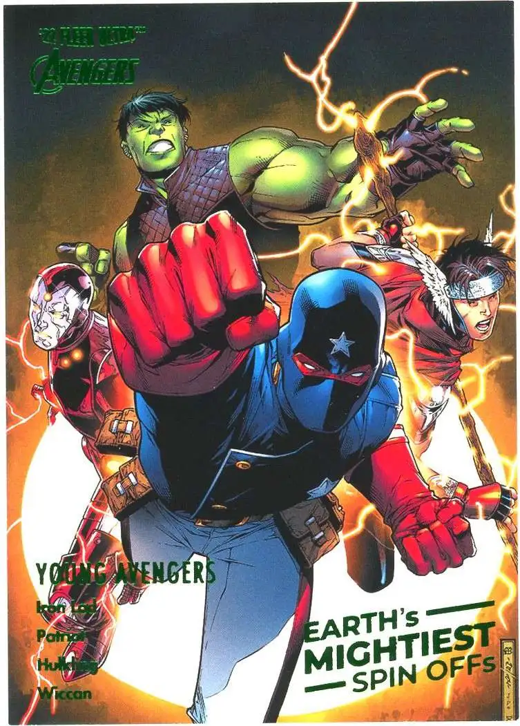 Marvel 2022 Marvel Fleer Ultra Avengers Single Card Green Foil Young ...