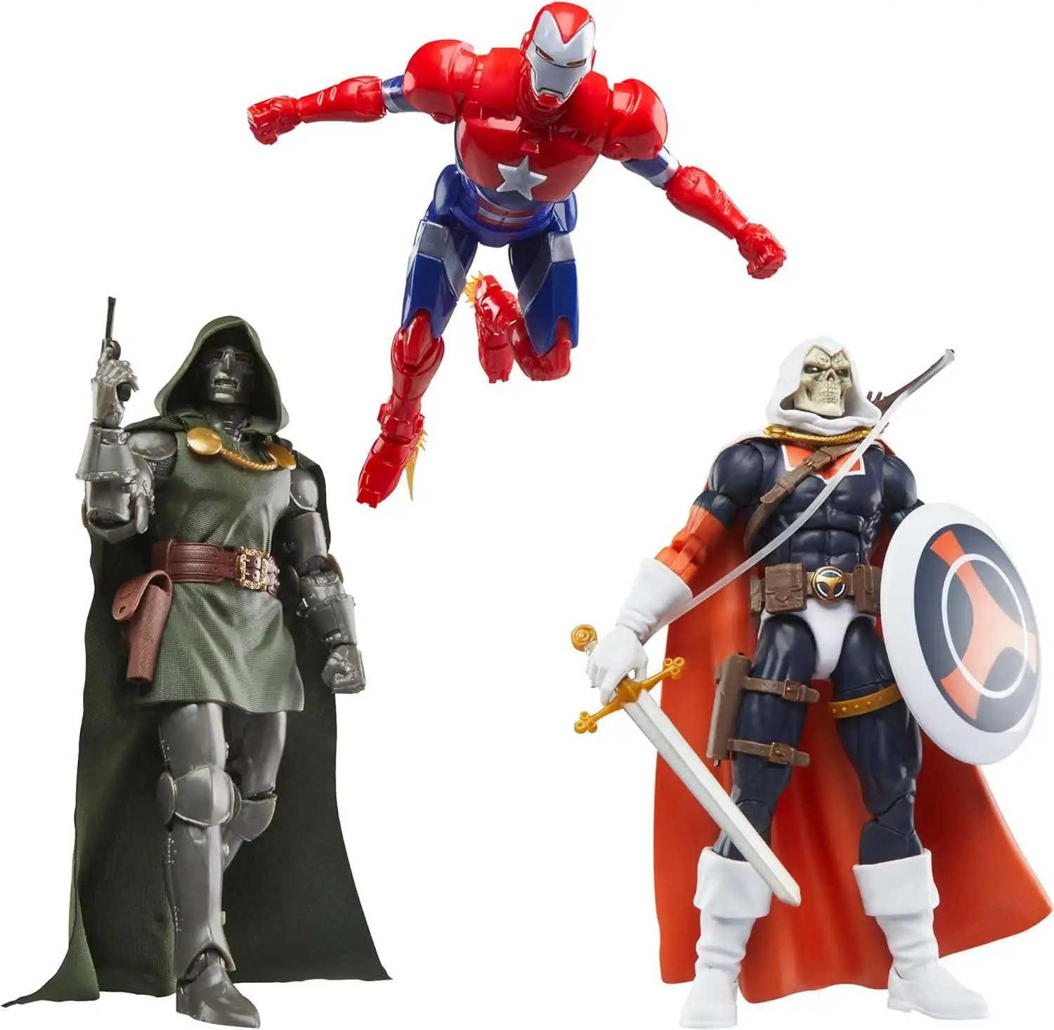 Marvel Marvel Legends Dr. Doom, Iron Patriot Taskmaster 6 Action Figure ...