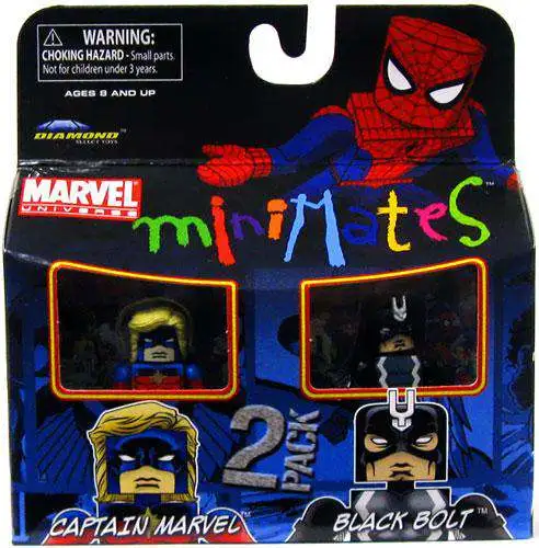 Marvel Universe Minimates Series 31 Black Bolt & Captain Marvel Minifigure 2-Pack