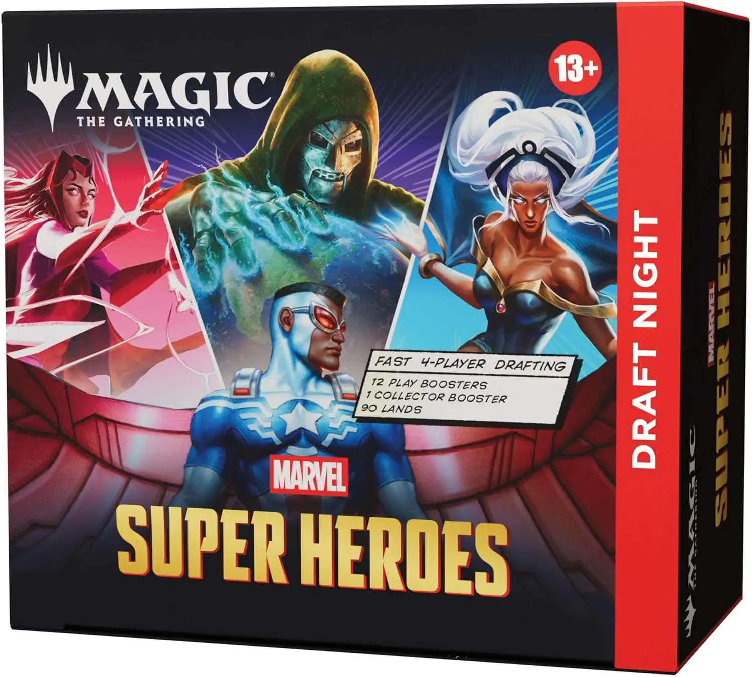 MtG Marvel Super Heroes Draft Night Bundle [1 Collector Booster, 12 Play Boosters, 90 Lands] (Pre-Order ships June)