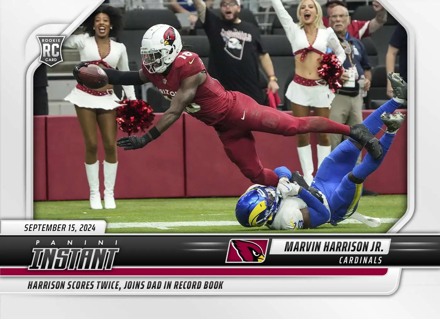 NFL Arizona Cardinals 2024 Instant Football Marvin Harrison Jr. #42 [Rookie, Scores Twice, Joins Dad in Record Book!]