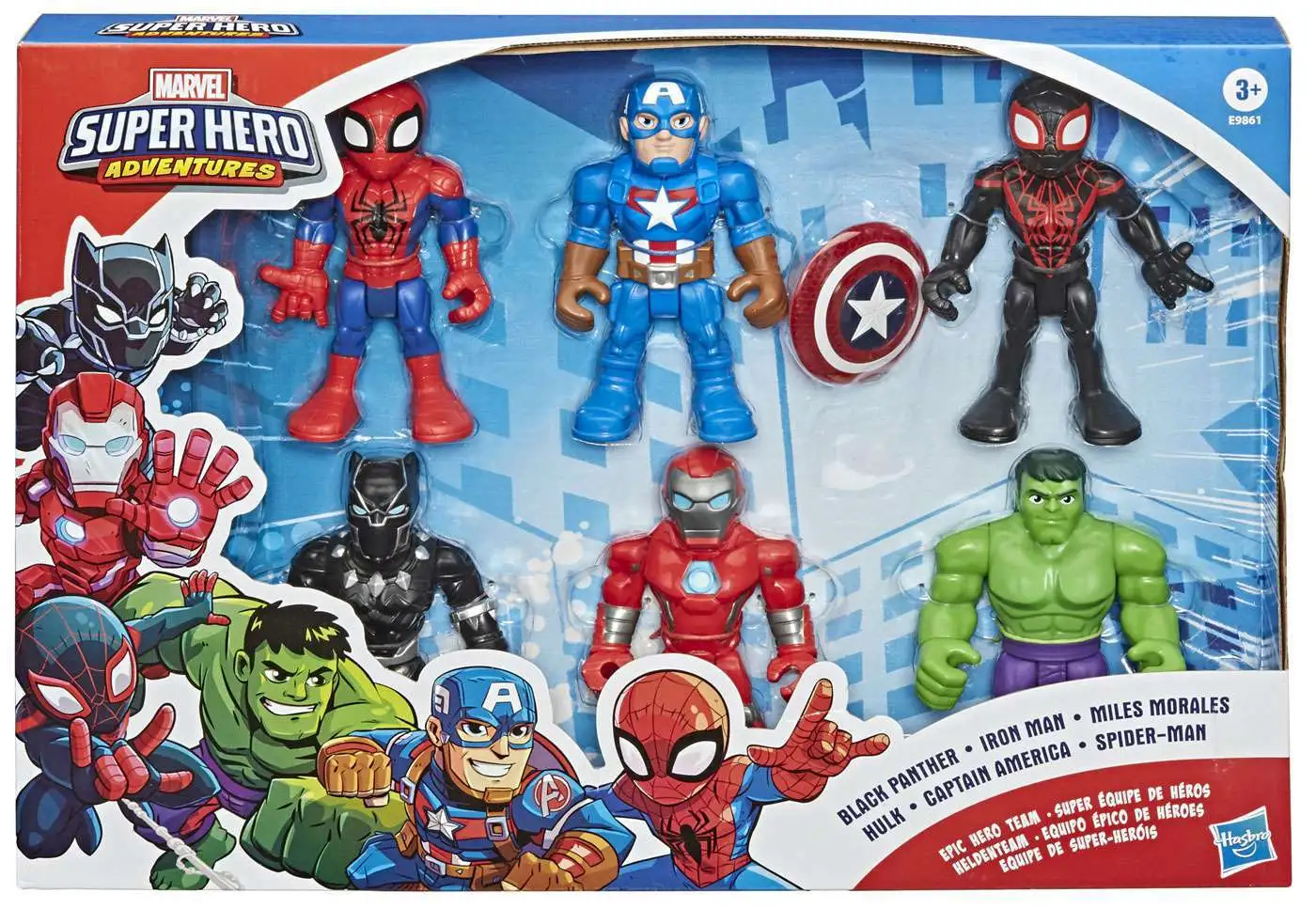 10 Collectibles Playskool B4756AS0 Marvel The Adventures Ultimate Super Hero Set, for sale online 