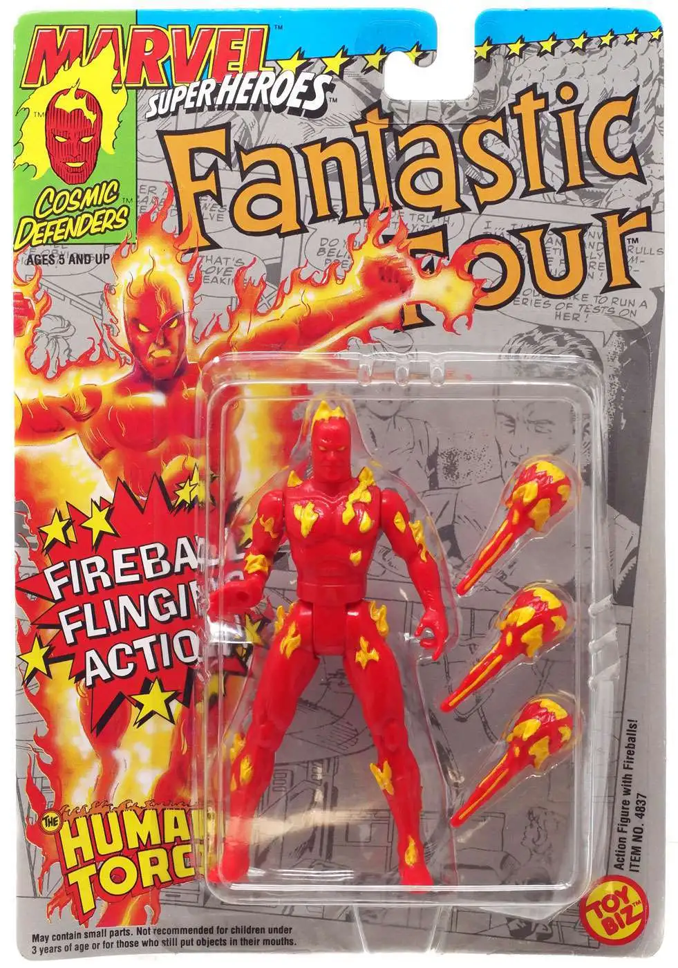 Marvel Cosmic Defenders Super Heroes The Human Torch Action Figure [Moderate shelf wear]
