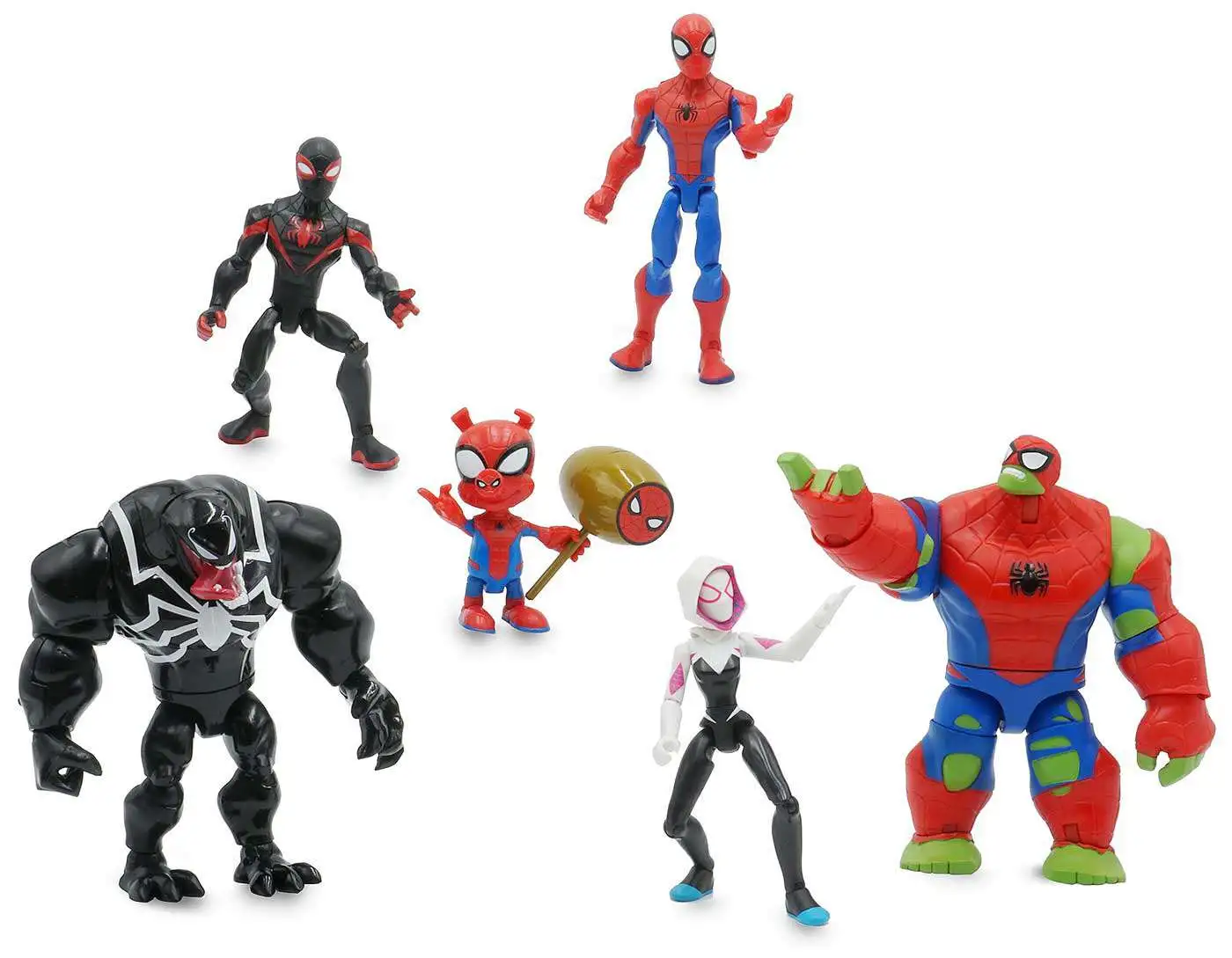 Disney Marvel Toybox Spider-Man, Spider-Ham, Ghost-Spider, Venom, Miles  Morales Spider Hulk Exclusive  Action Figure 6-Pack with Bike - ToyWiz