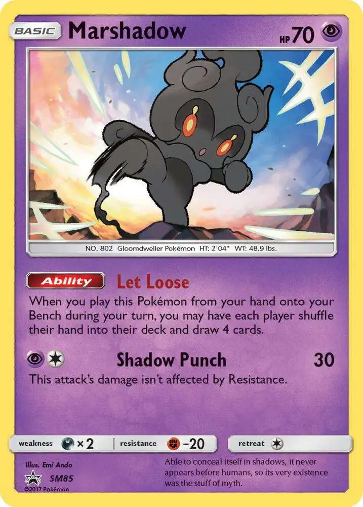Pokemon Trading Card Game Promo Holo Rare Marshadow SM85