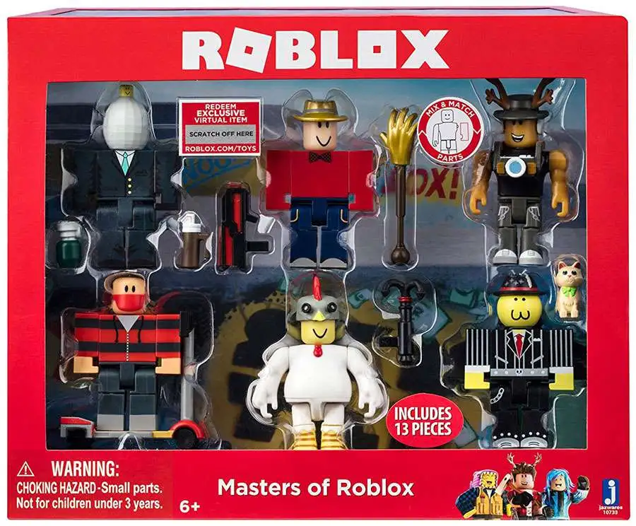  Roblox Action Collection - Champions of Roblox Six Figure Pack  [Includes Exclusive Virtual Item] : Toys & Games