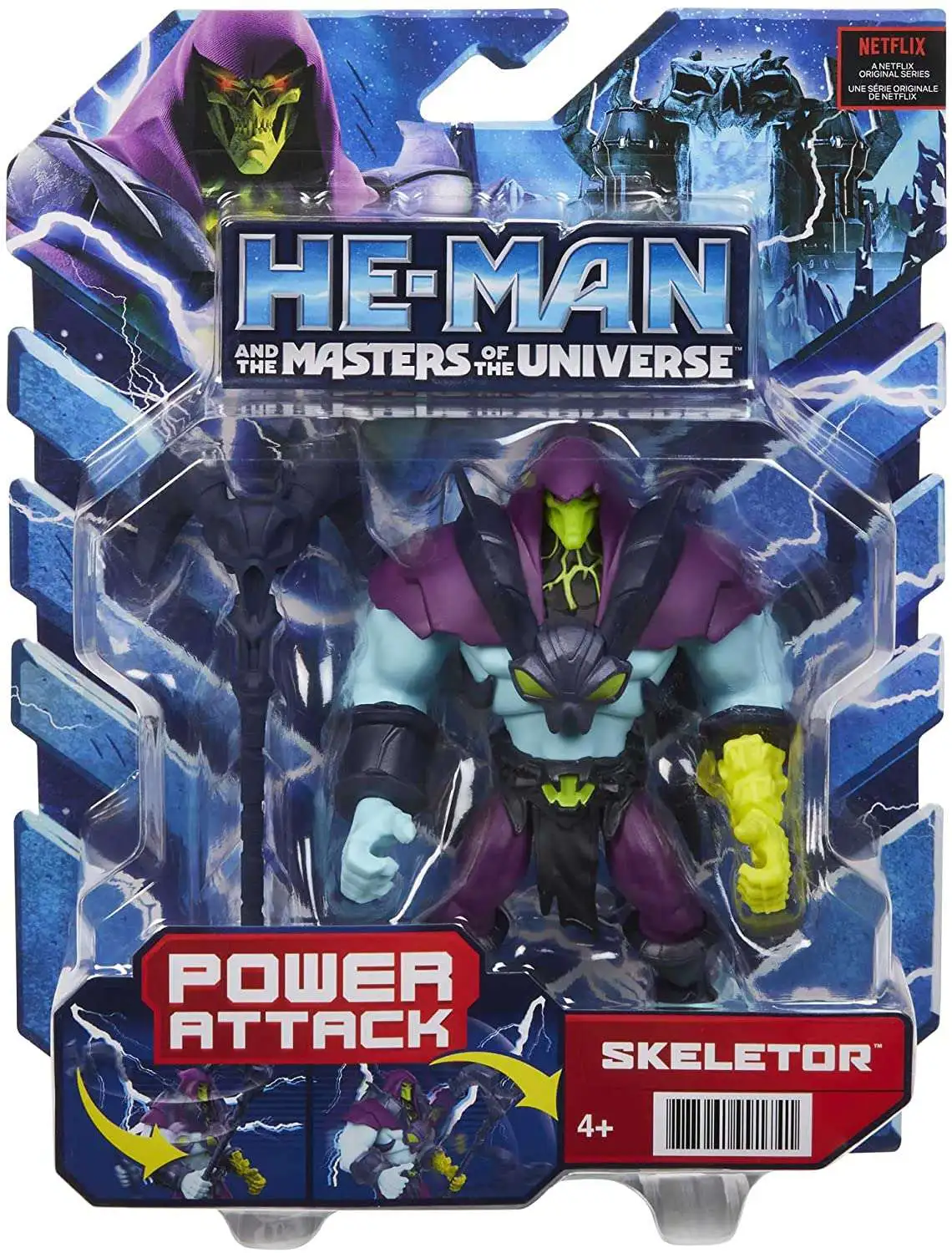 He-Man and the Masters of the Universe Revelation Power Attack Skeletor Action Figure [Damaged Package]
