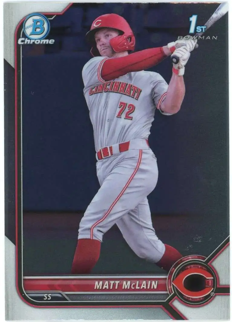 MLB Cincinatti Reds 2022 Bowman Chrome Prospects Matt McLain BCP-245 [Rookie, 1st Bowman]