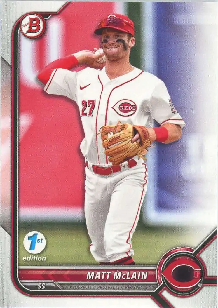 MLB Cincinatti Reds 2022 Bowman Draft Matt McLain BD-100 [Rookie, 1st Edition]