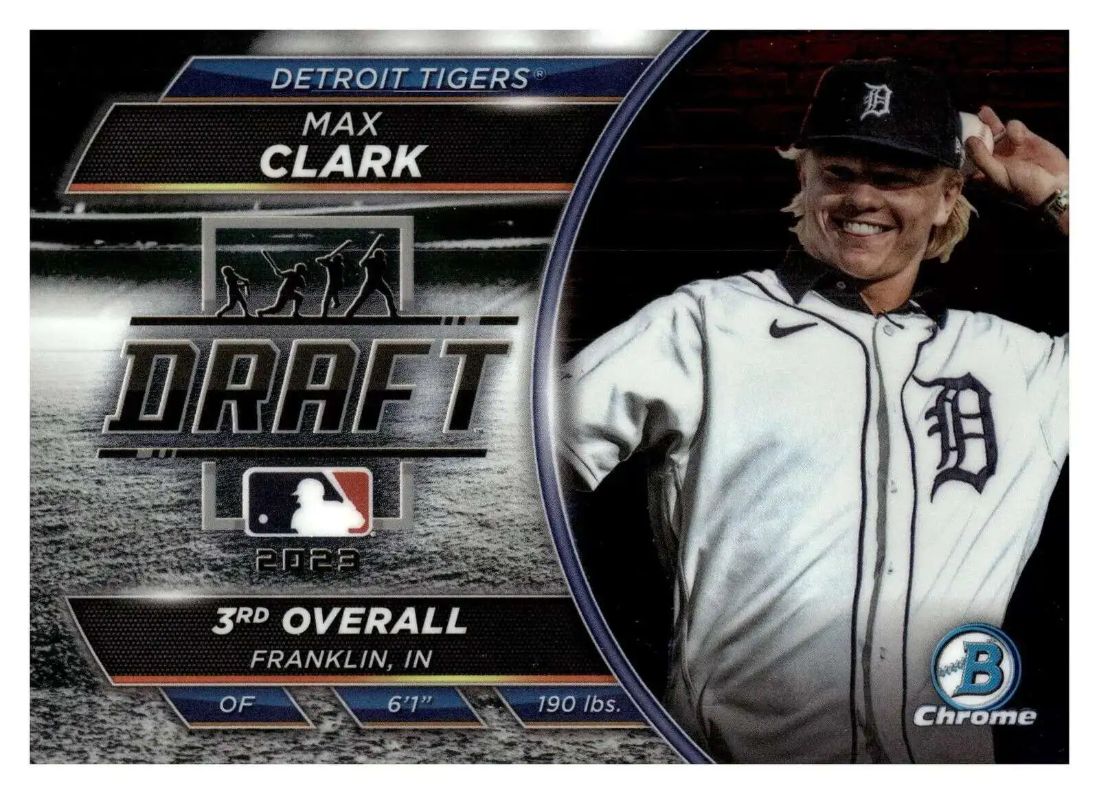MLB Topps 2023 Bowman Draft Chrome Baseball Draft Night Max Clark BDN-8