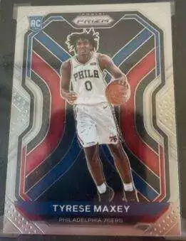 2020-21 Panini Prizm Tyrese Maxey Silver Rookie Holo! RC #256 Philadelphia 76ers