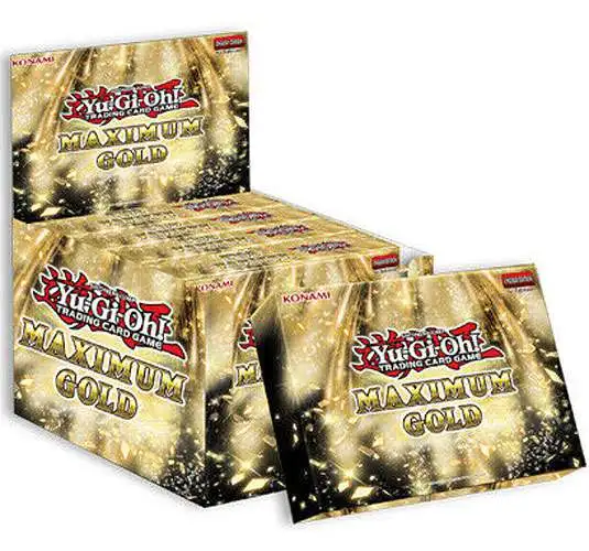 Yugioh 1st Ed Maximum Gold Factory Sealed Case 4 Display Boxes Presale 11/12 