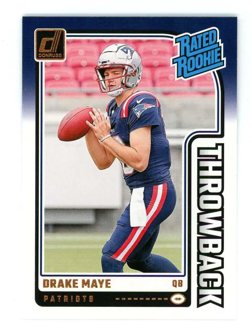 NFL 2024 Panini Donruss Football Throwback Drake Maye #49 [Rated Rookie]